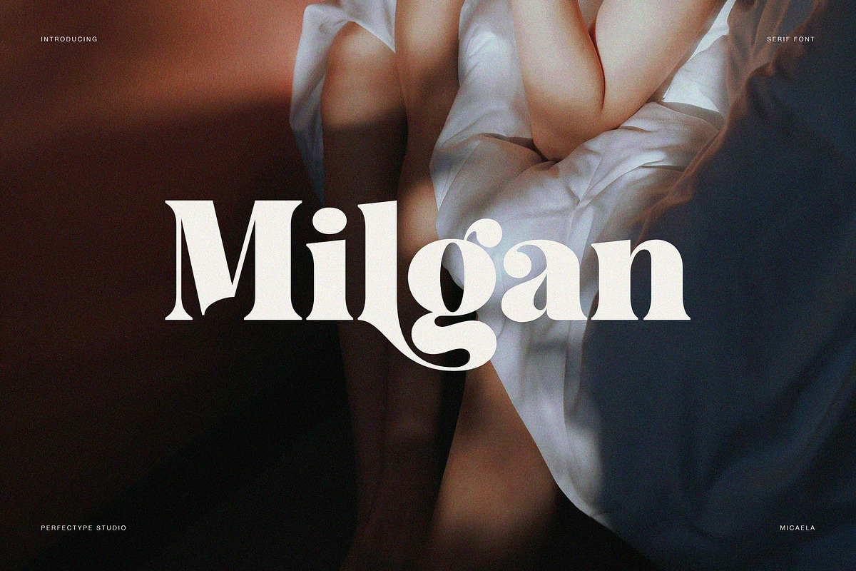 Milgan Elegant Luxury Serif Font, a Serif Font by Perfectype (Photo 1 of 8)