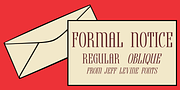 Formal Notice JNL, a Serif Font by Jeff Levine Fonts (Thumbnail 1 of 5)