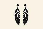 Leaf Earring Silhouette Bundle, an Object Graphic by abu67222 (Thumbnail 3 of 11)
