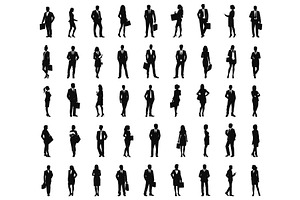 Business silhouettes. businessmen, a Person Illustration by Valerie Bodnar