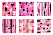 Valentines Brushstroke Digital paper, an Illustration by Designworld (Thumbnail 2 of 5)