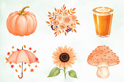 Peach Colored Autumn Clipart, an Illustration by Creative Art (Thumbnail 2 of 10)