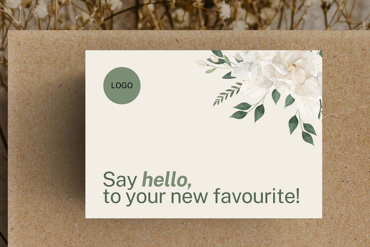 Floral thank you card, a Card Template by Elegant_Studio44 (Photo 6 of 7)