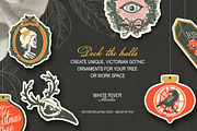 Victorian Goth Christmas Linocuts, a Decorative Illustration by WhiteRiverStudio (Thumbnail 8 of 10)