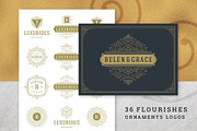 36 Luxury Ornament Logos, a Branding & Logo Template by Vasya Kobelev (Thumbnail 1 of 13)
