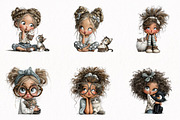 Whimsical Girl with cat clipart, a Person Illustration by fashionaddict (Thumbnail 3 of 7)