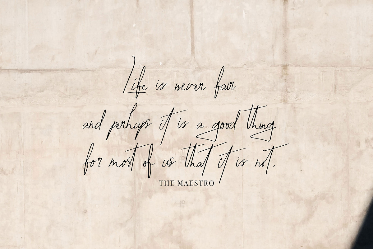 The Maestro - Signature Classic Font, a Script Font by Graphiqa Studio (Photo 6 of 11)