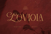 Loviola Typeface, a Serif Font by alit design (Thumbnail 1 of 15)