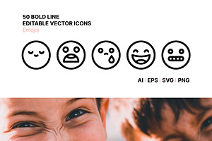 50 Emoji Icons, an Emoji Icon by Side Project