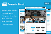 Computer Repairs PSD WebsiteTemplate, a Websites & App Template by WebbyTemplates (Thumbnail 1 of 6)