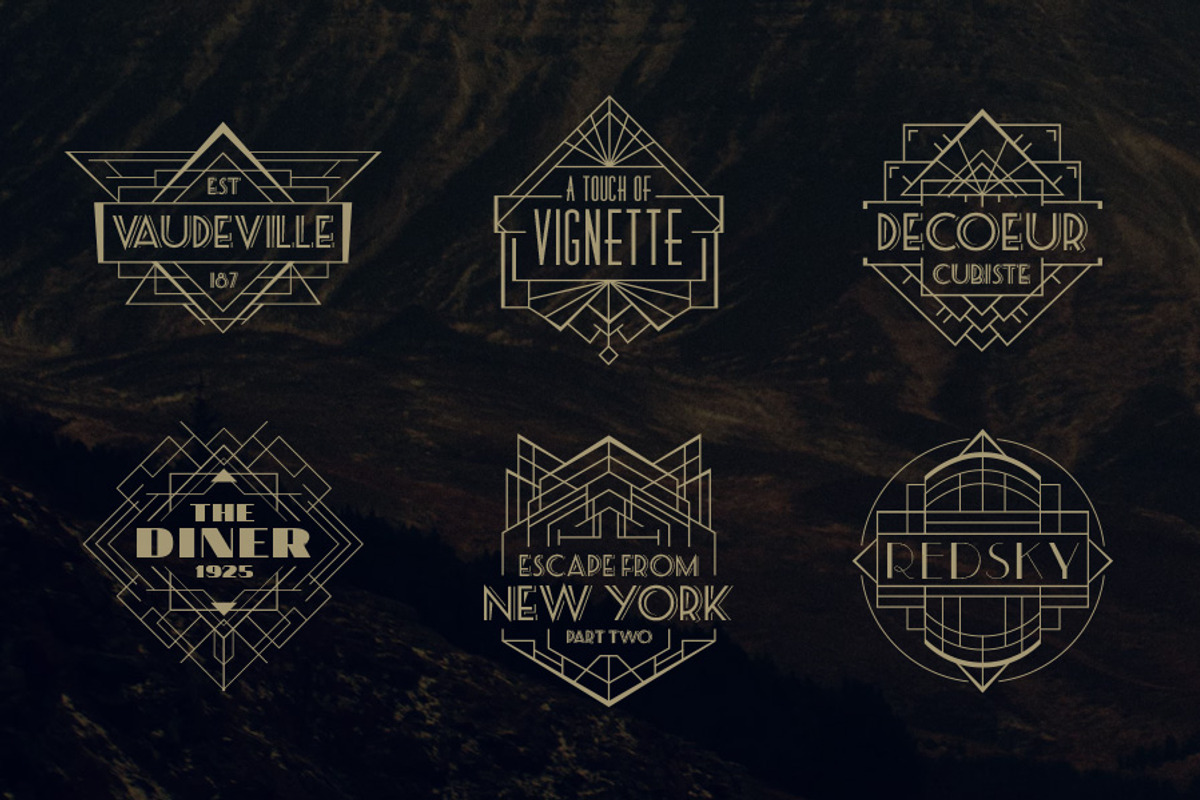 24 Art Deco Badges, a Branding & Logo Template by Tugcu Design Co. (Photo 2 of 5)