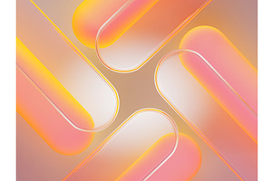 Neon glass rounded rectangle shapes, a Wallpaper Graphic by Marozhkastudio