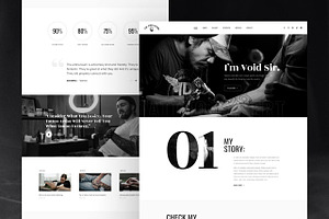 Void Tattoo – One-Page Tattoo HTML, a HTML Template by TemplatesJungle
