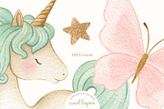 Watercolor Magic Rainbow Unicorn Set, a Decorative Illustration by Carol Lozove (Thumbnail 13 of 74)