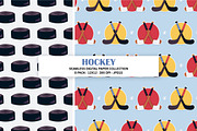 Ice Hockey Digital Seamless Patterns, a Pattern Graphic by Alanna Messina Design Co (Thumbnail 4 of 8)