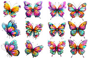 Watercolor Spring Butterfly Clipart, an Illustration by Designworld (Thumbnail 3 of 7)