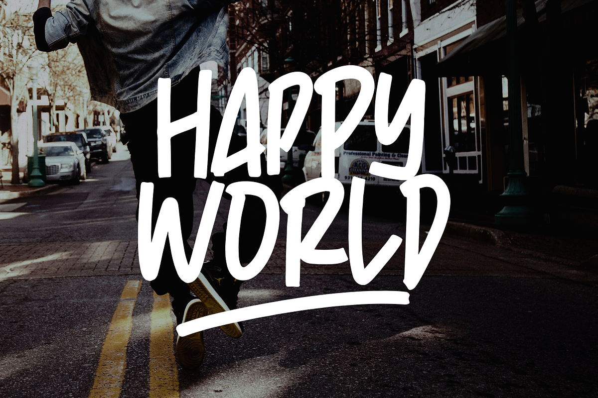 Urbaniser - Handwritten Display Font, a Font by overlaytemplates (Photo 2 of 5)