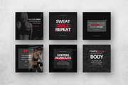 Fitness Quote Instagram Templates, a Social Media Template by DigiPax (Thumbnail 3 of 11)