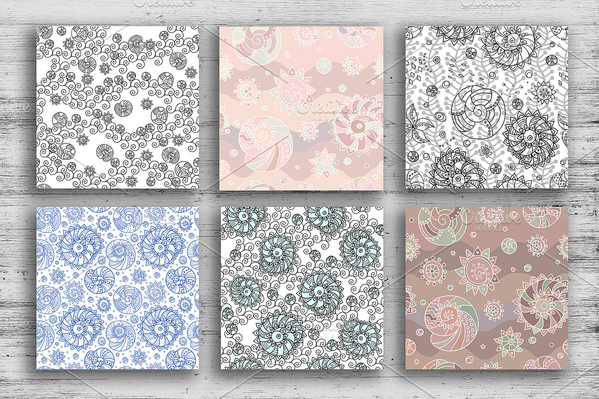 Ocean life | patterns, a Pattern Graphic by Retro Graphic Box (Photo 2 of 8)