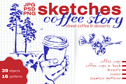 Coffee To Go&Desserts. Sketches., an Object Graphic by IrinaCzaran (Thumbnail 1 of 7)