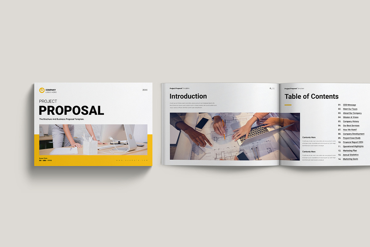 Project Proposal Template, a Brochure Template by GoldenGrid Studio (Photo 1 of 8)