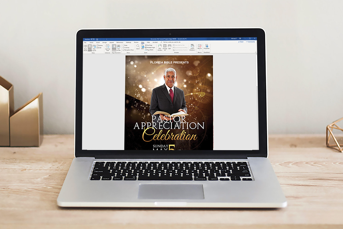 Starlight Anniversary Flyer Word V2, a Flyer Template by Four C Graphic (Photo 5 of 5)