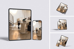 iPad and iPhone Mockup, a Wearable Device Mockup by Pikachudesign