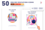 50 Online Education Icons, an Outline Icon by Dighital (Thumbnail 7 of 10)