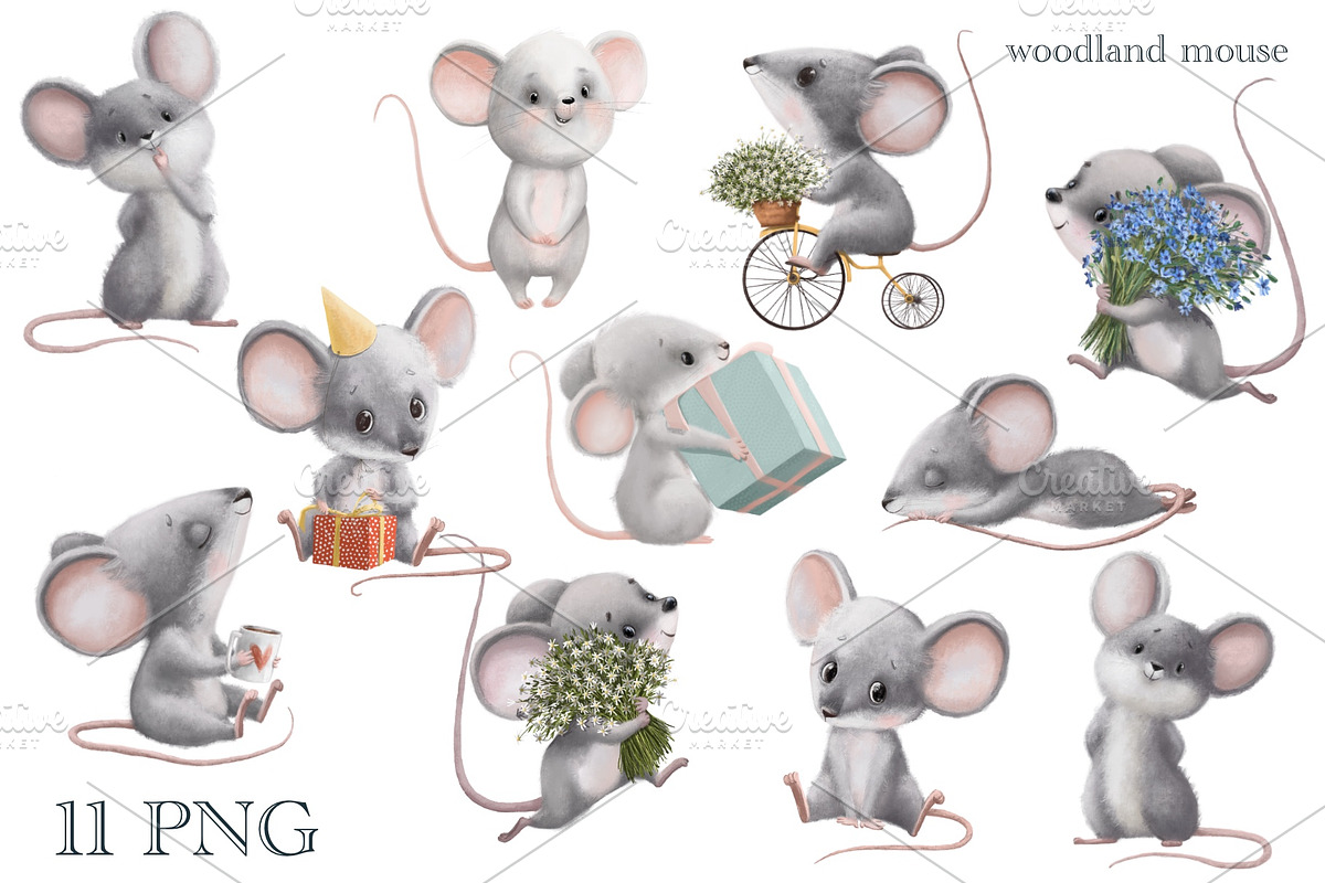 Mouse Illustration. Animals., an Animal Illustration by sheincar (Photo 2 of 5)
