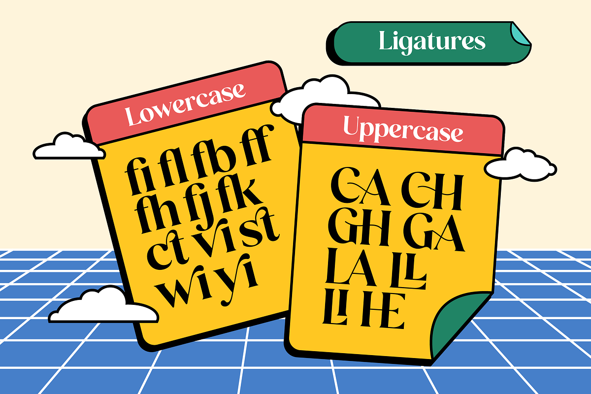 Cornella Display Retro 90's Font, a Serif Font by Vampstudio (Photo 12 of 13)