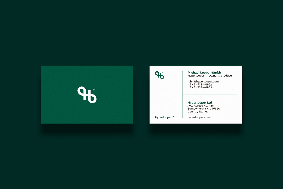 Business cards template: Hyperlooper, a Business Card Template by Srg® (Photo 1 of 4)