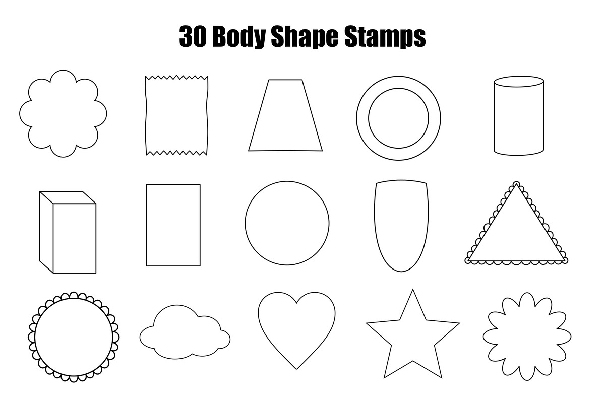 Character Builder Stamps - Procreate, a Brush Add-On by aivos (Photo 2 of 9)