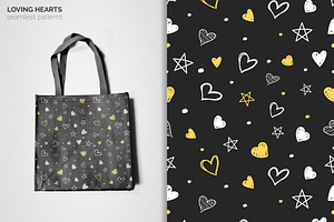 Loving Hearts Seamless Patterns