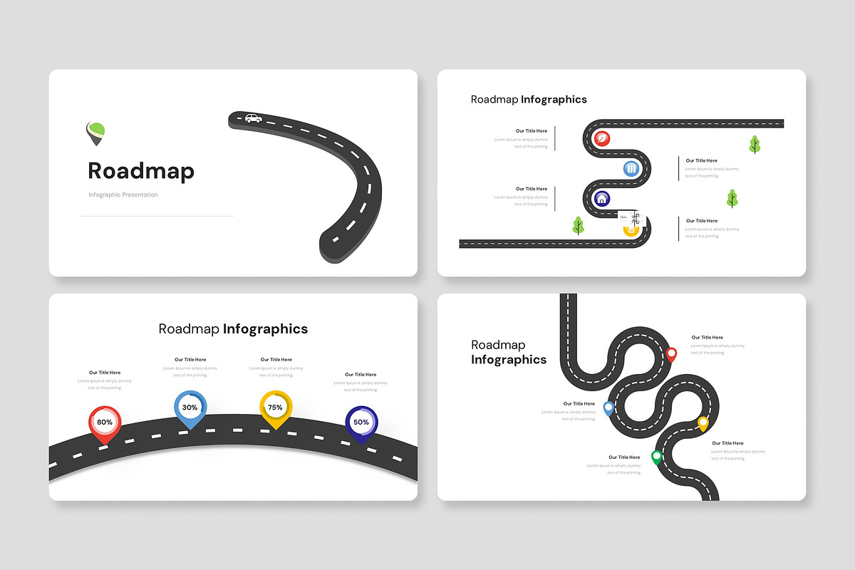 Basic Roadmap Infographic PowerPoint, a Presentation Template by Premast (Photo 2 of 4)