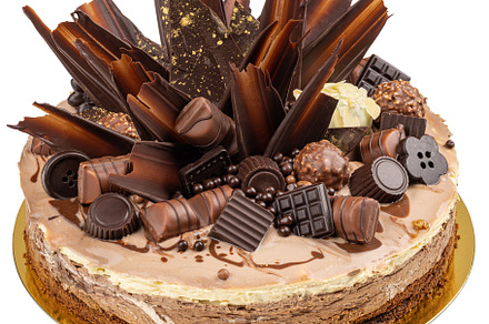 Layered chocolate mousse cake, a Background Photo by Grafvision photography