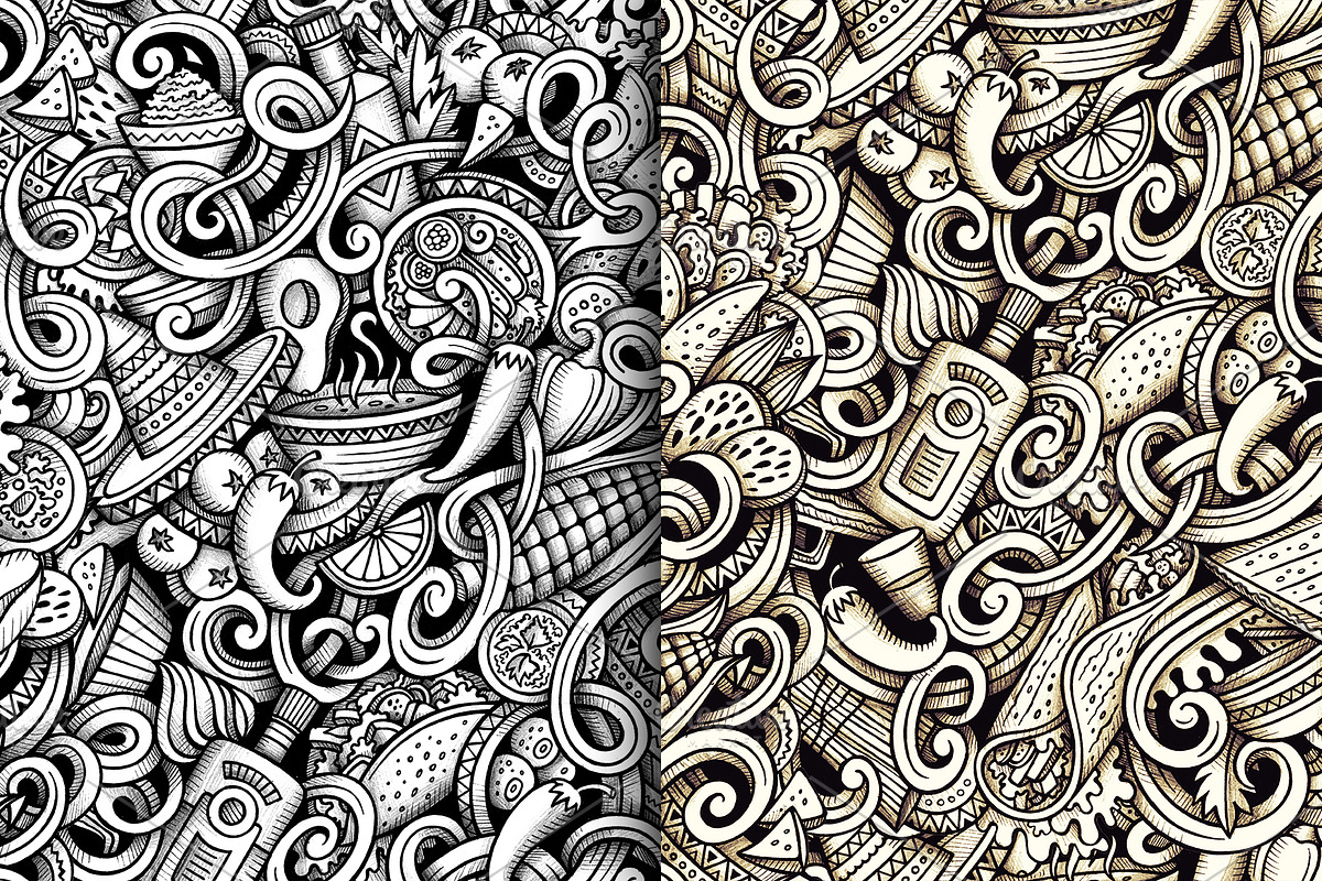 Mexican Food Graphics Patterns, a Pattern Graphic by BALABOLKA (Photo 3 of 6)