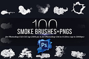 100 Photoshop Smoke Brushes + PNGs, a Brush Add-On by Creative Graphics (Thumbnail 4 of 8)