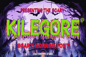 VT Kilegore - Scary Horror Font, a Sans Serif Font by ViactionType