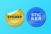 Sticker Mockup, a Packaging Mockup by QR Design Studio (Thumbnail 1 of 6)