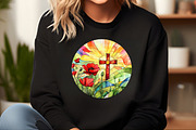 Poppy & Cross Faux Stained Glass, an Illustration by DreamCafeArt (Thumbnail 6 of 9)