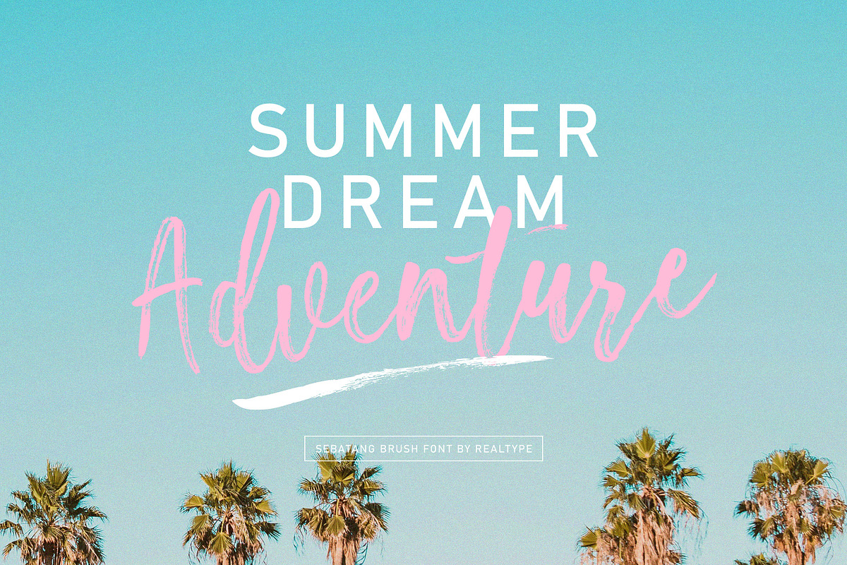 Sebatang Brush, a Script Font by Realtype (Photo 2 of 10)