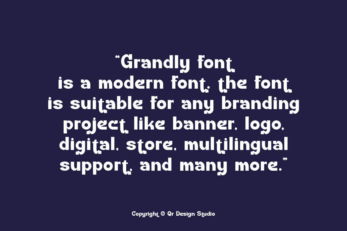 Grandly - Tech Futuristic Font, a Sans Serif Font by QR Design Studio (Photo 8 of 12)