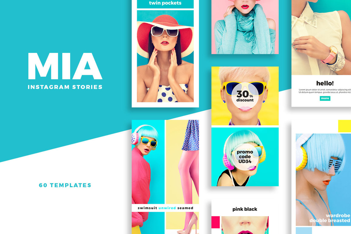 Mia Instagram Stories Pack, a Social Media Template by SlideStation (Photo 1 of 9)