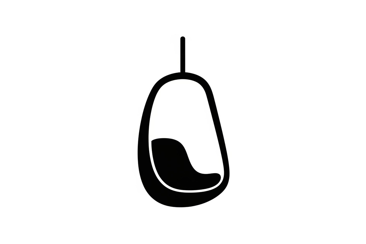 Hanging Egg Chair Silhouette Bundle, an Illustration by Designer_Momina (Photo 19 of 51)