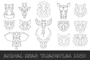 Animal low poly head icon, an Animal Illustration by RAINBOWIRMA (Thumbnail 1 of 4)