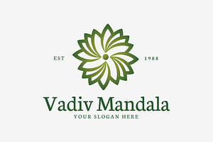Vedic Art Mandala Logo - Circle Logo