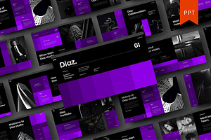 Diaz – Business PowerPoint Template, a Presentation Template by Dens Creative Studio