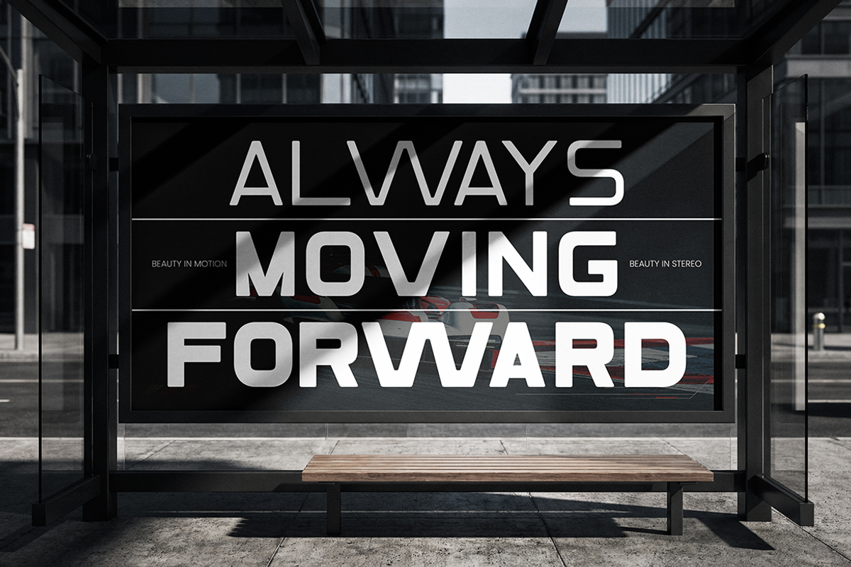 Hyperon Futuristic Geometric Font, a Sans Serif Font by Rasio Studio (Photo 9 of 11)