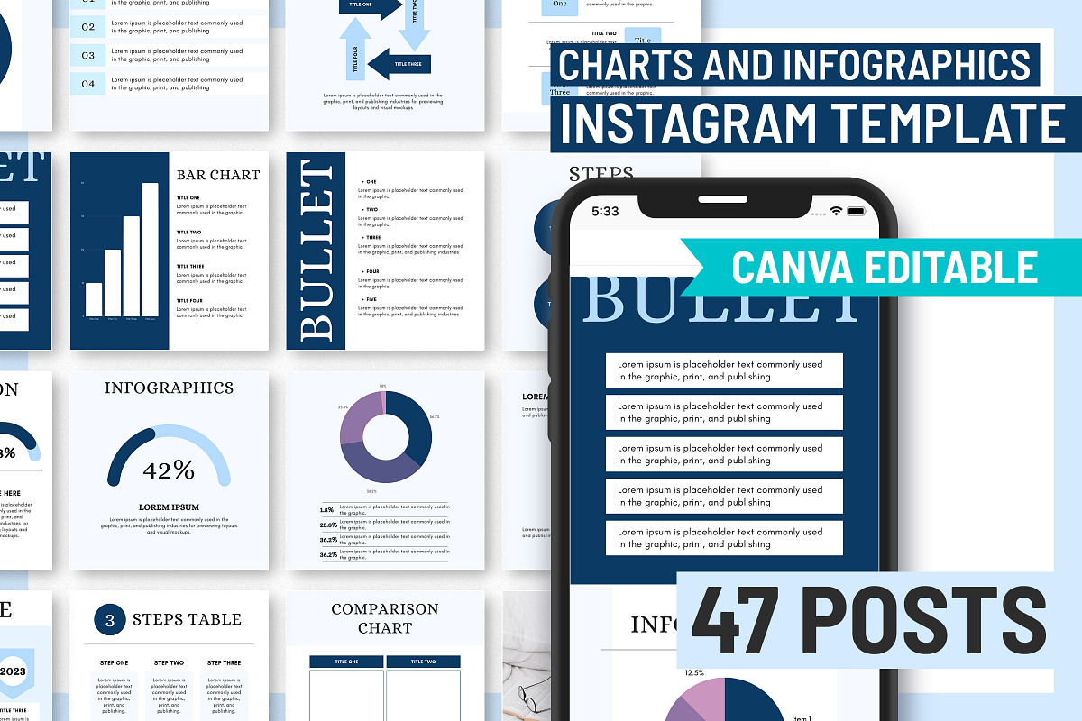Instagram Charts and Graphs Template, a Presentation Template by Snapybiz (Photo 8 of 8)
