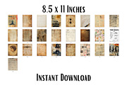 Vintage Junk Journal Ephemera Pack, an Illustration by HubbaDigitals (Thumbnail 3 of 4)